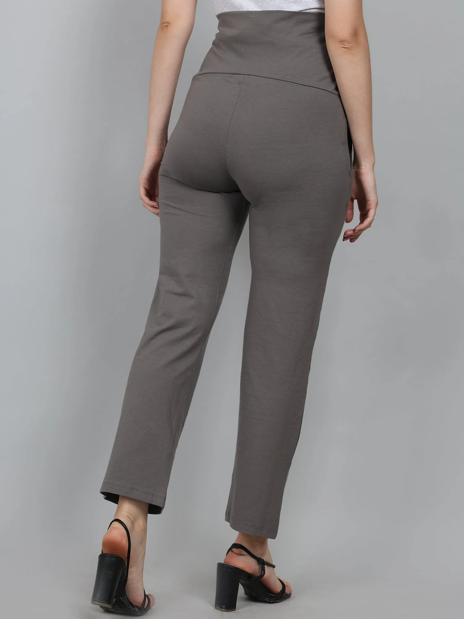 Grey Supima Cotton Maternity Pants