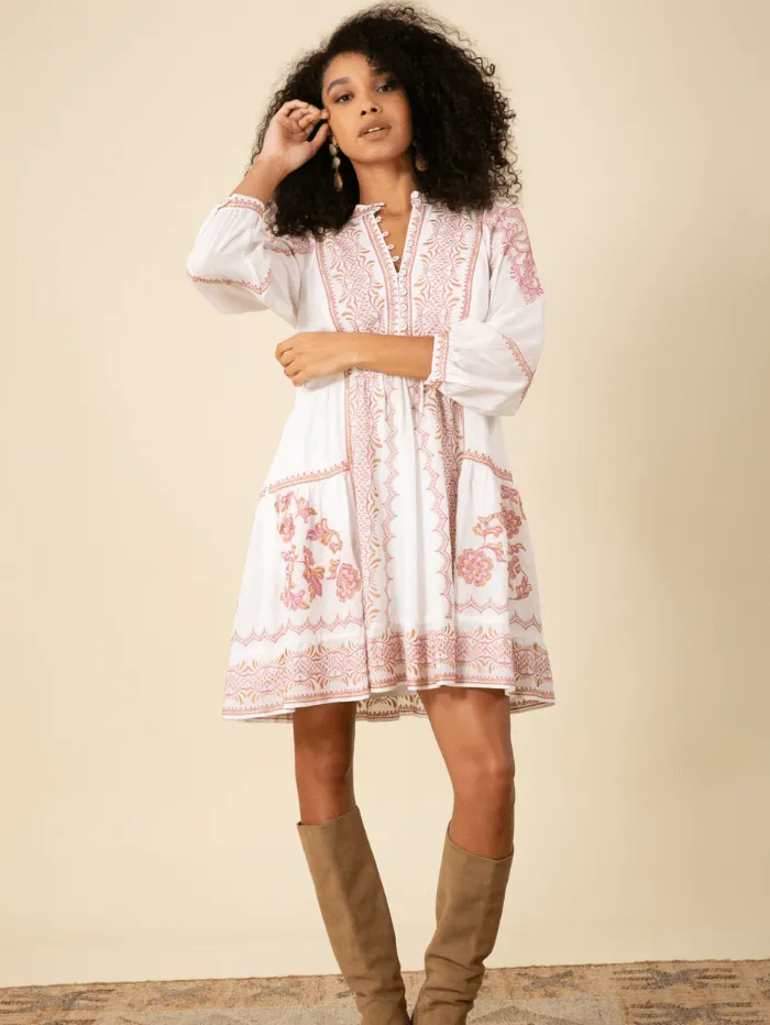 Hale Bob GABRIELA Voile Dress 45MW630A In White