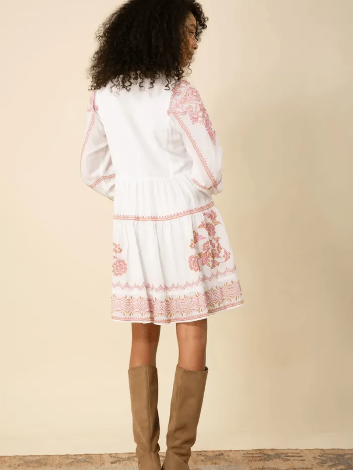 Hale Bob GABRIELA Voile Dress 45MW630A In White