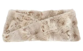 Headband - Luxury Faux Fur in Café Au Lait