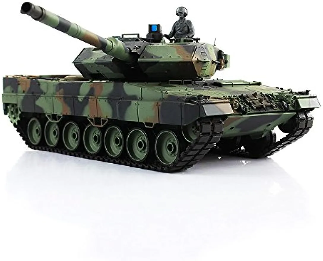 HengLong 2.4Ghz 1/16 Scale Radio Remote Control German Leopard 2A6 RC Air Soft RC Battle Tank Smoke & Sound