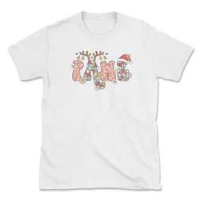 Holiday Pawz Pattern - Front Print (Adult Short Sleeve T-Shirt)