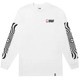 Huf x Spitfire Swirl L/S Tee - White