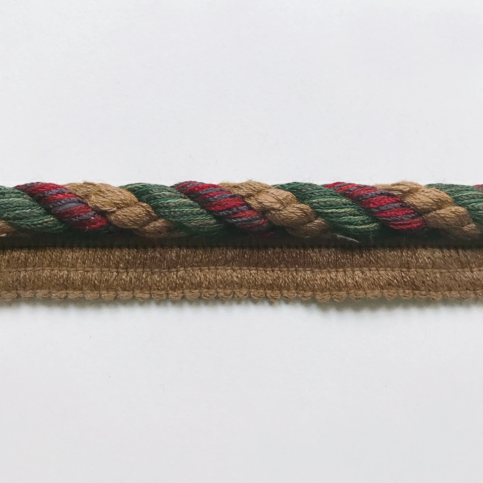 Hunter Green and Maroon High Quality Decorative Lip Cord Trim by the yard