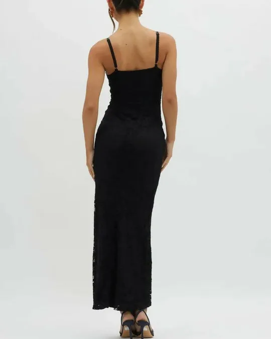 Hussh Must Be Love Lace Dress Black