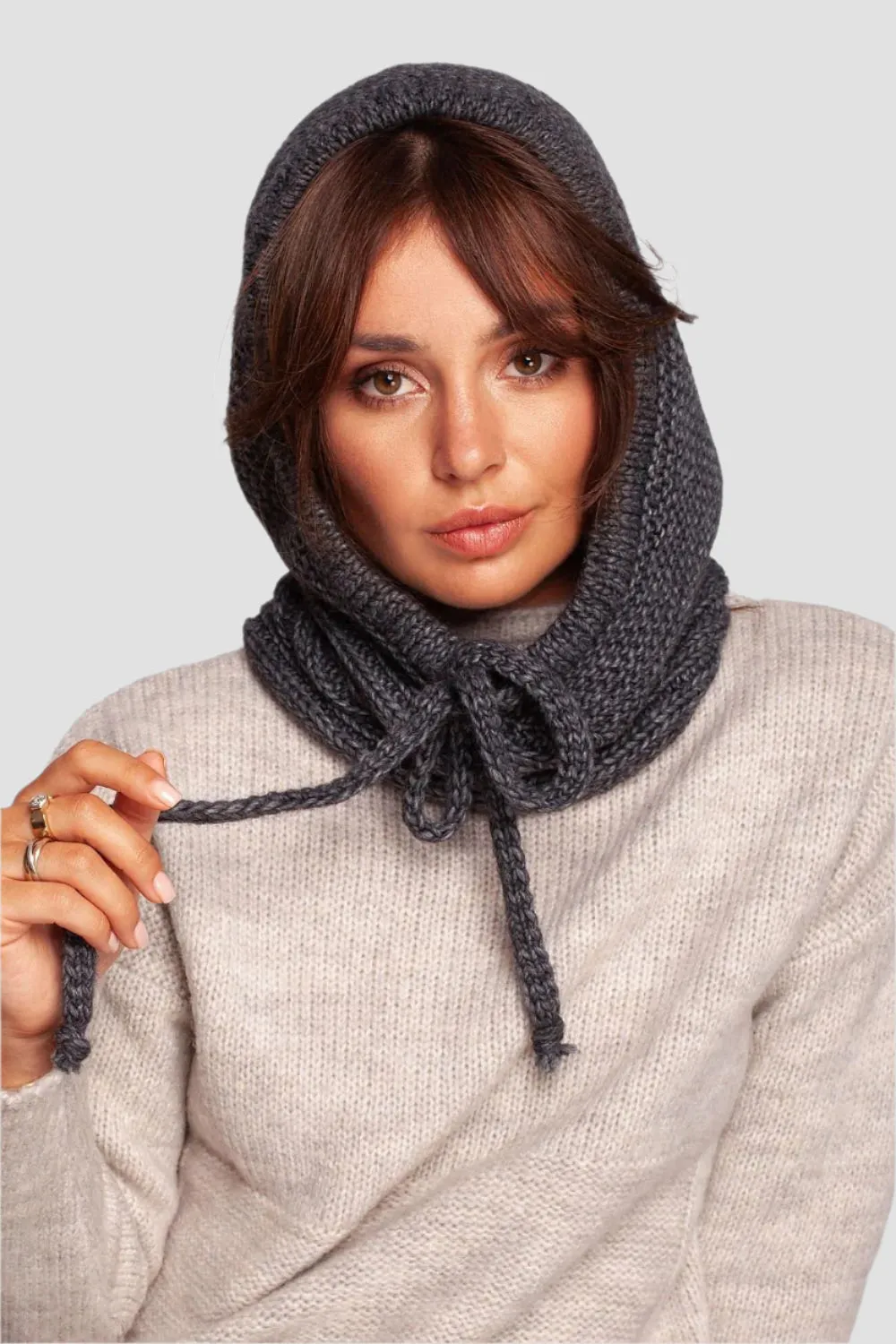 Infinity Cover Scarf Charcoal Grey