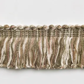 Ivory and Salmon High Quality Decorative Brush Fringe Trim by the yard