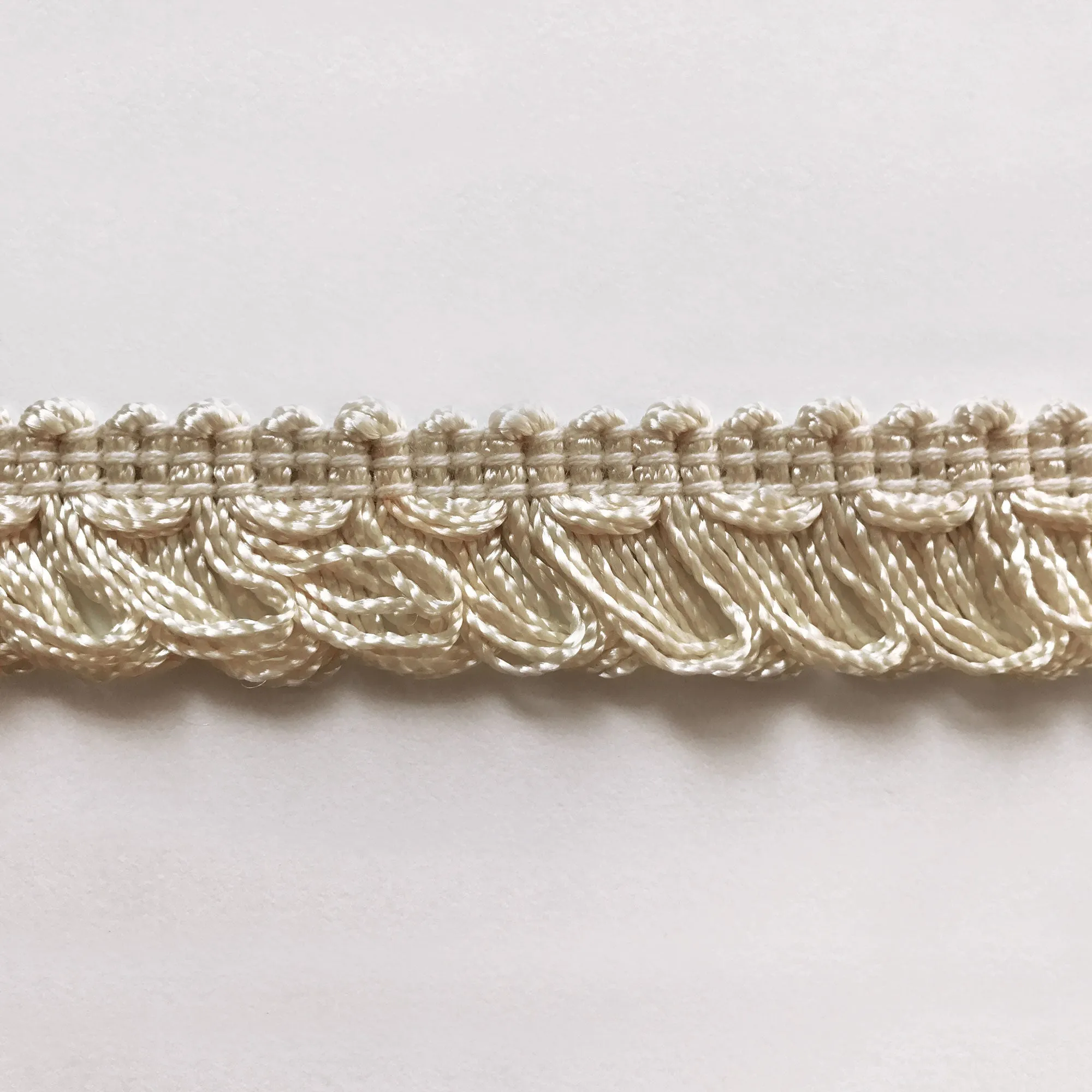 Ivory High Quality Decorative Loop Trim by the yard
