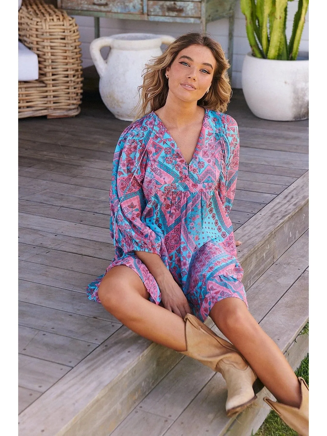 JAASE PLUS Luana Print Zarina Mini Dress