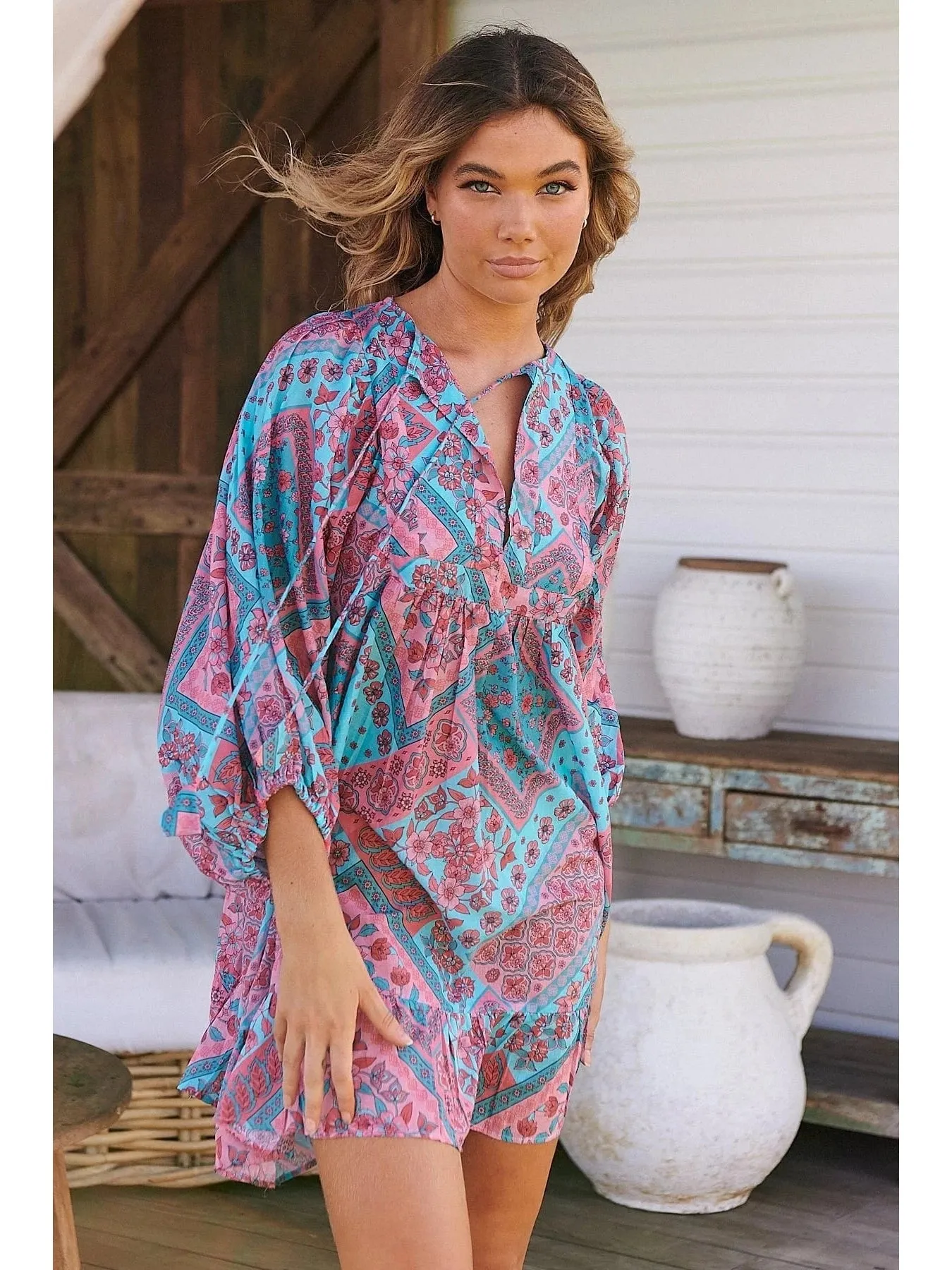 JAASE PLUS Luana Print Zarina Mini Dress