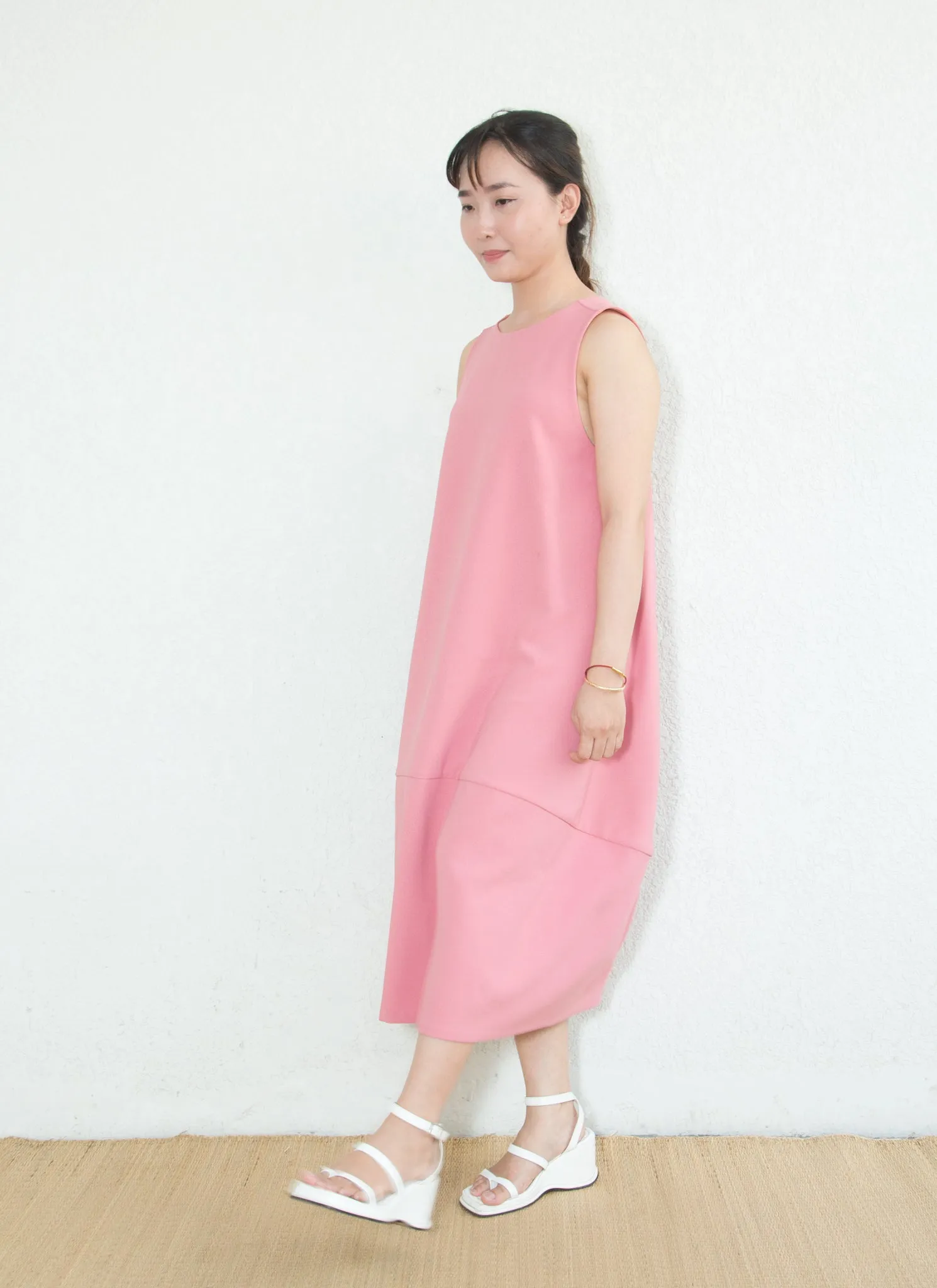 Jar Sleeveless Back V Panel Dress - Sunset Pink