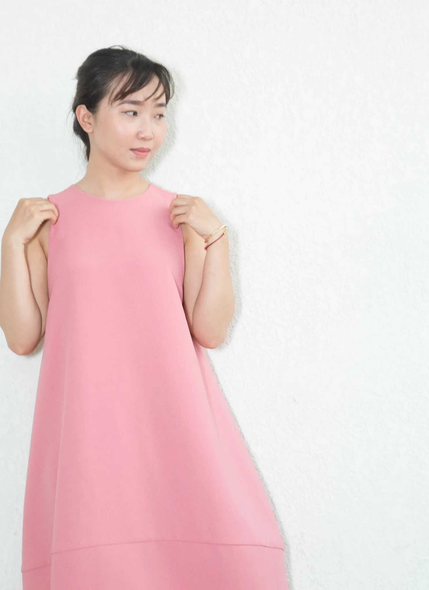 Jar Sleeveless Back V Panel Dress - Sunset Pink