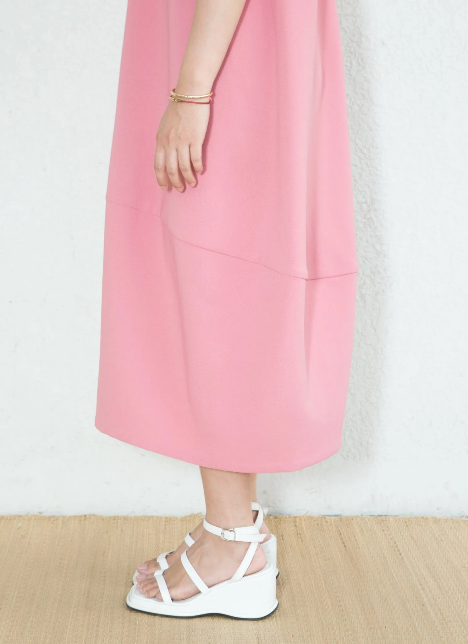 Jar Sleeveless Back V Panel Dress - Sunset Pink