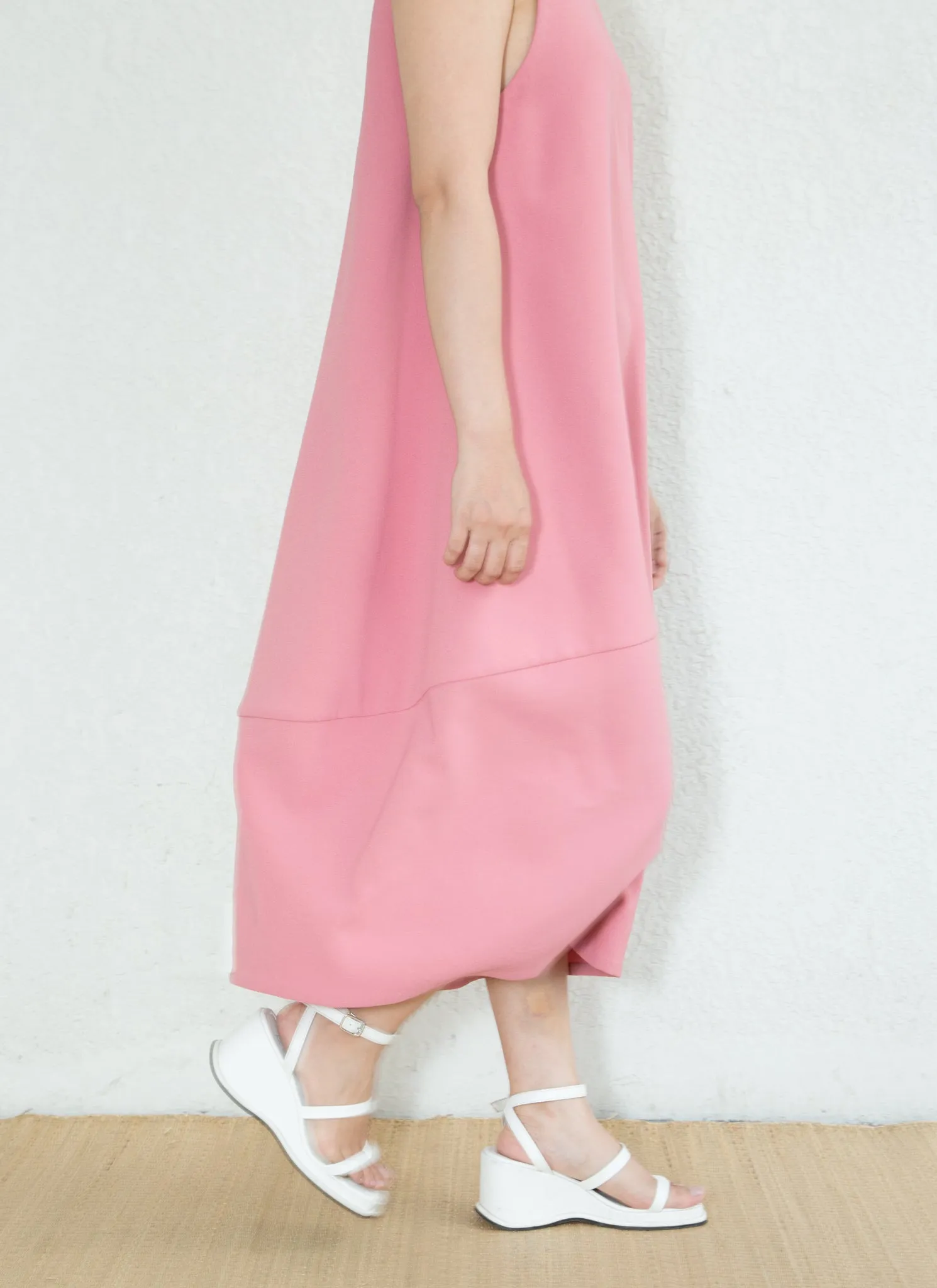 Jar Sleeveless Back V Panel Dress - Sunset Pink