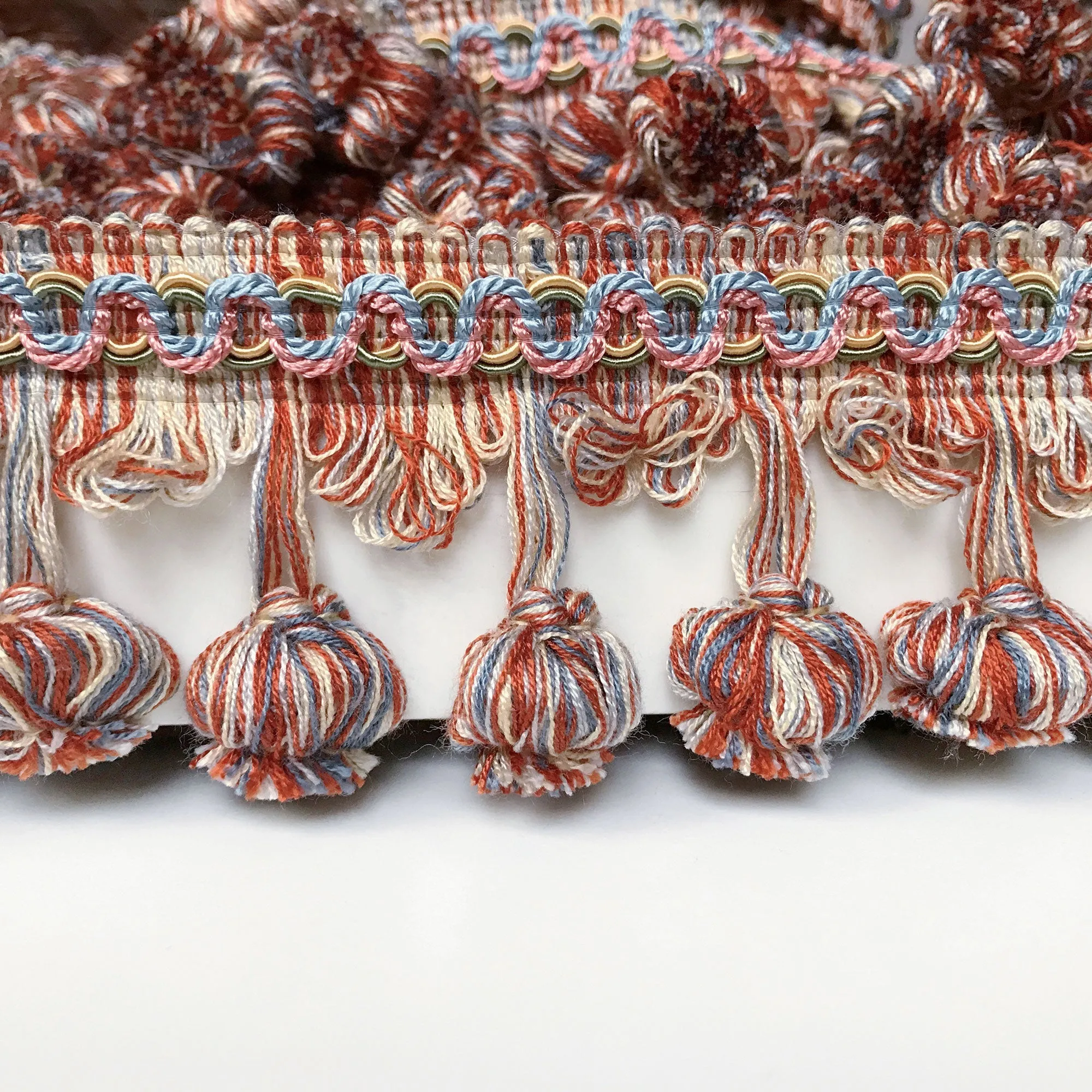 Jewel Tone Rainbow High Quality Decorative Ball Trim by the yard