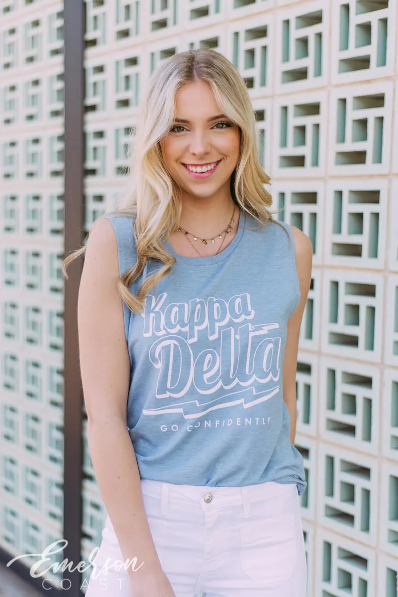 Kappa Delta Go Confidently Blue Tank