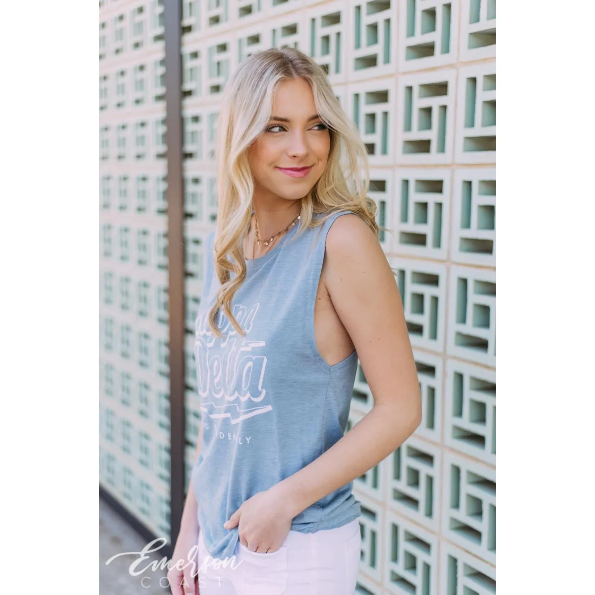 Kappa Delta Go Confidently Blue Tank