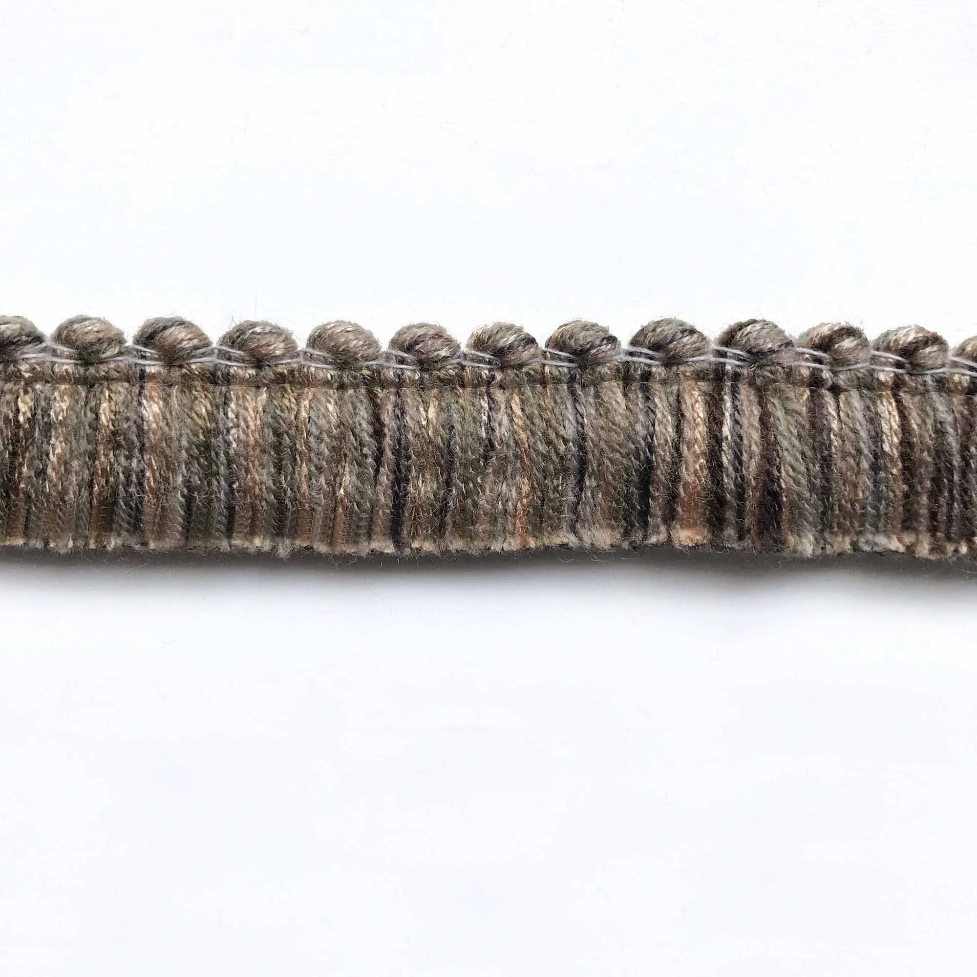 Khaki and Tan High Quality Decorative Brush Fringe Trim by the yard