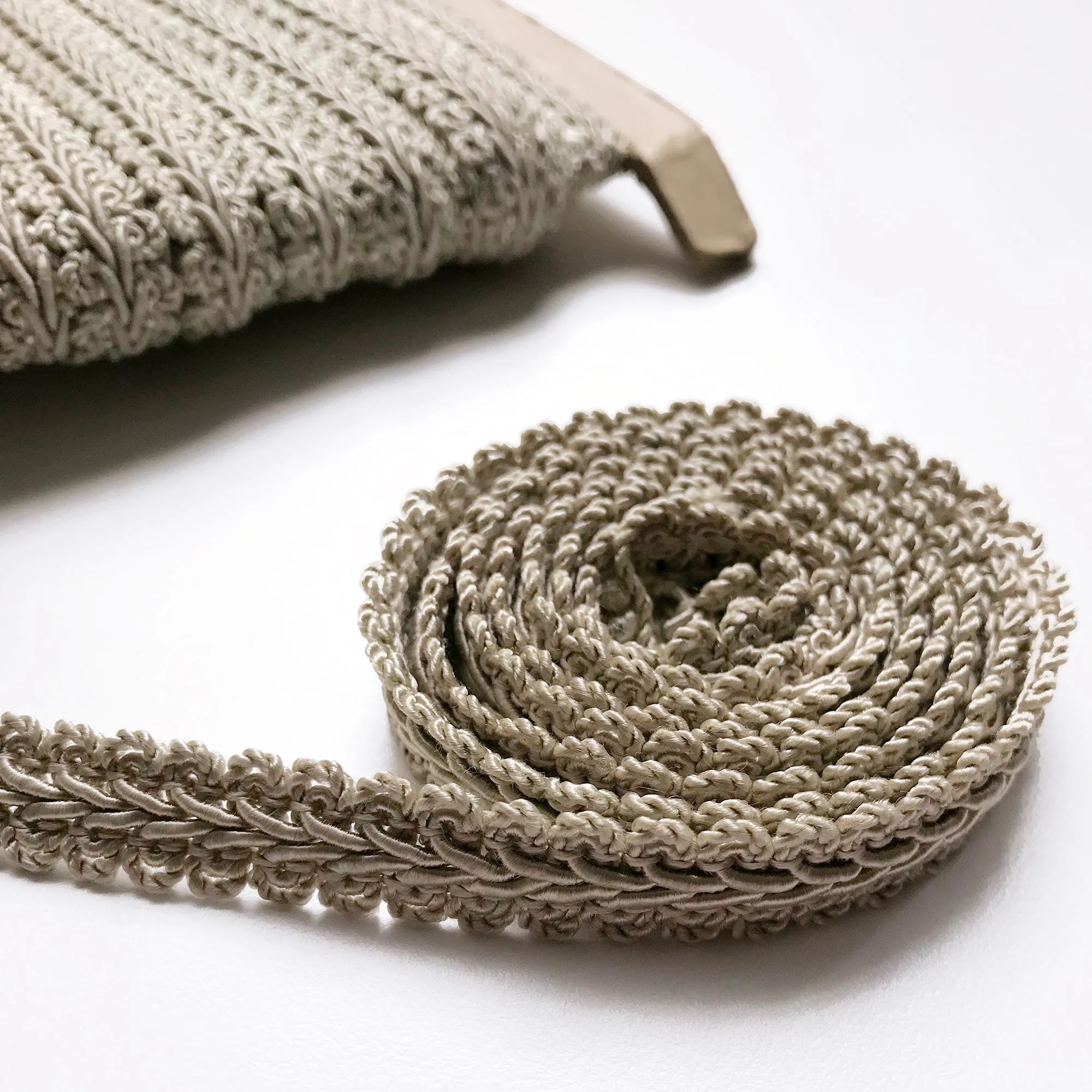 Khaki High Quality Decorative Gimp Trim by the yard