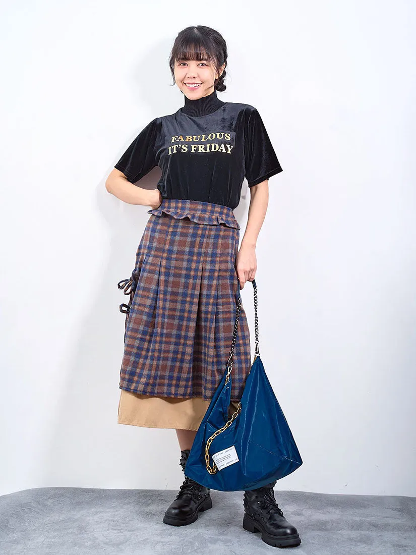 Layered Tartan Skirt (2 Colours)