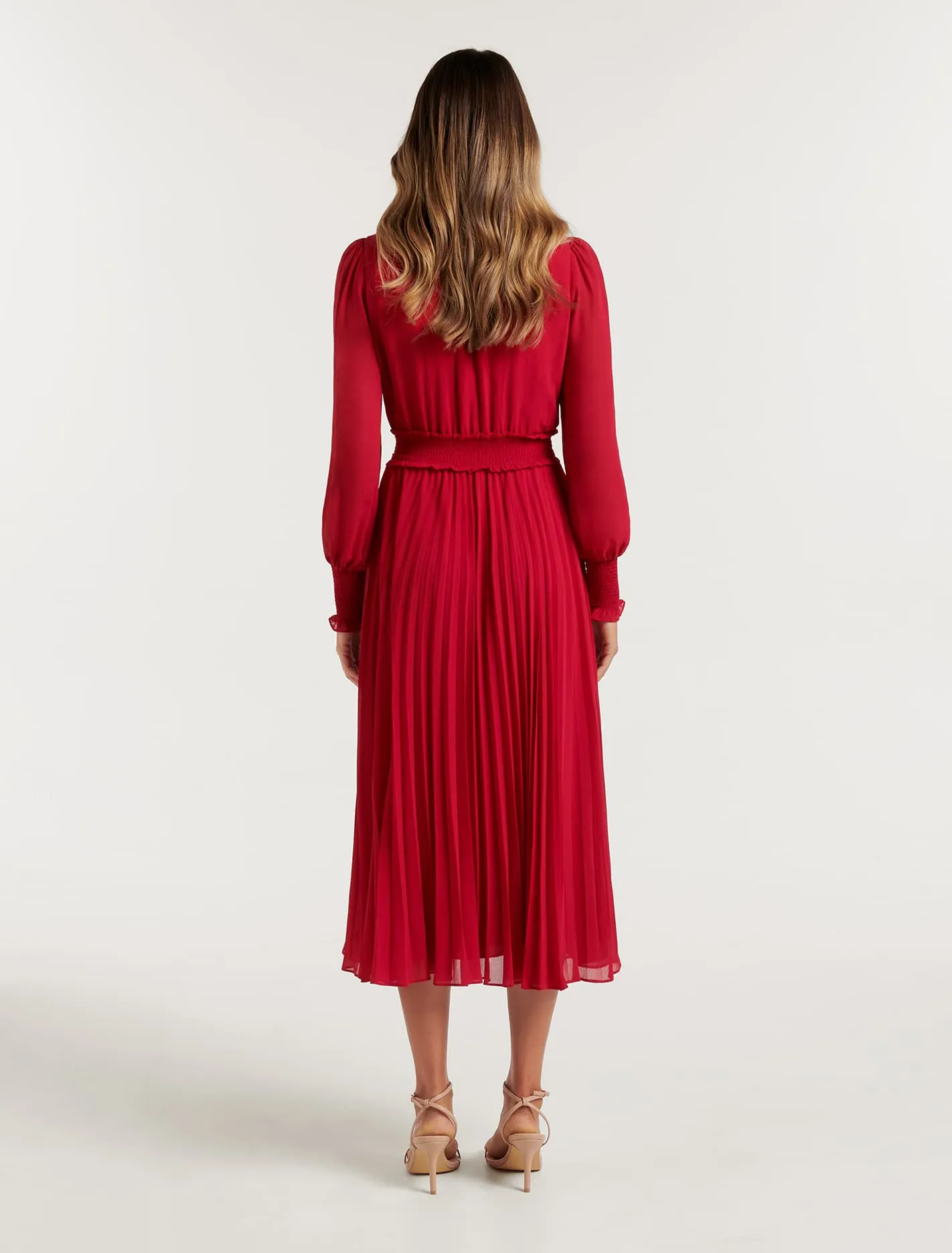Leighton Pleated Midi Dress