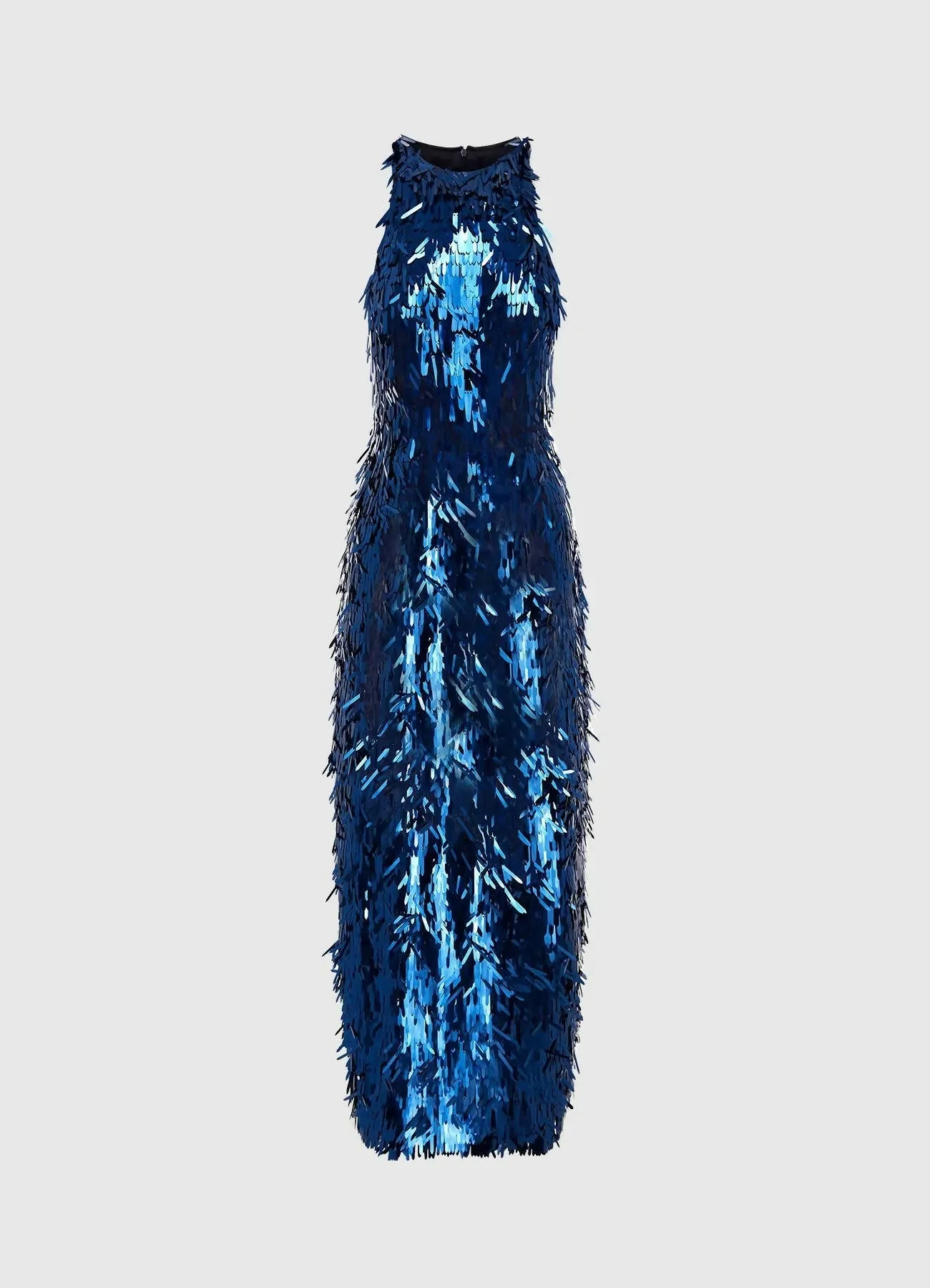Leo Lin Juliette Sequin High Neck Maxi Dress - Neptune