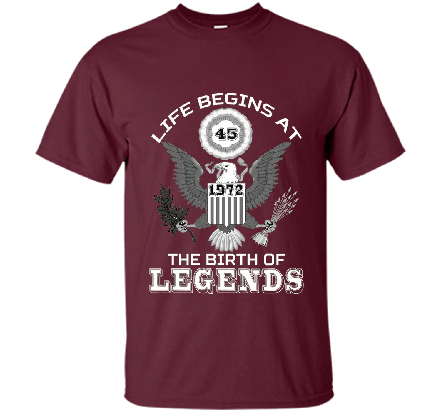 Life Begins at 45 T Shirt The Birth of Legends Tee Gift cool shirt