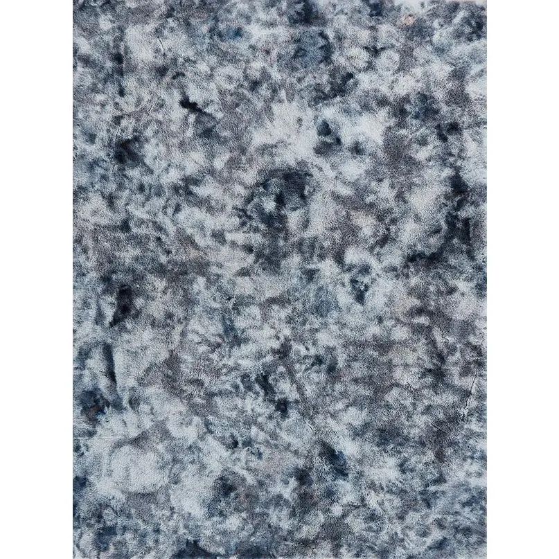 Lily Grey Tie-Dye Faux Fur Rug