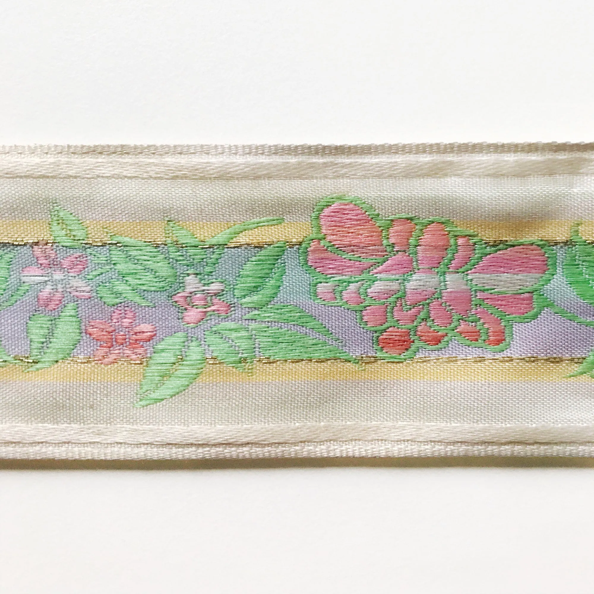 Lime and Blush Pink High Quality Decorative Border Trim by the yard