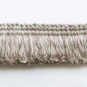 Lime and Blush Pink High Quality Decorative Brush Fringe Trim by the yard