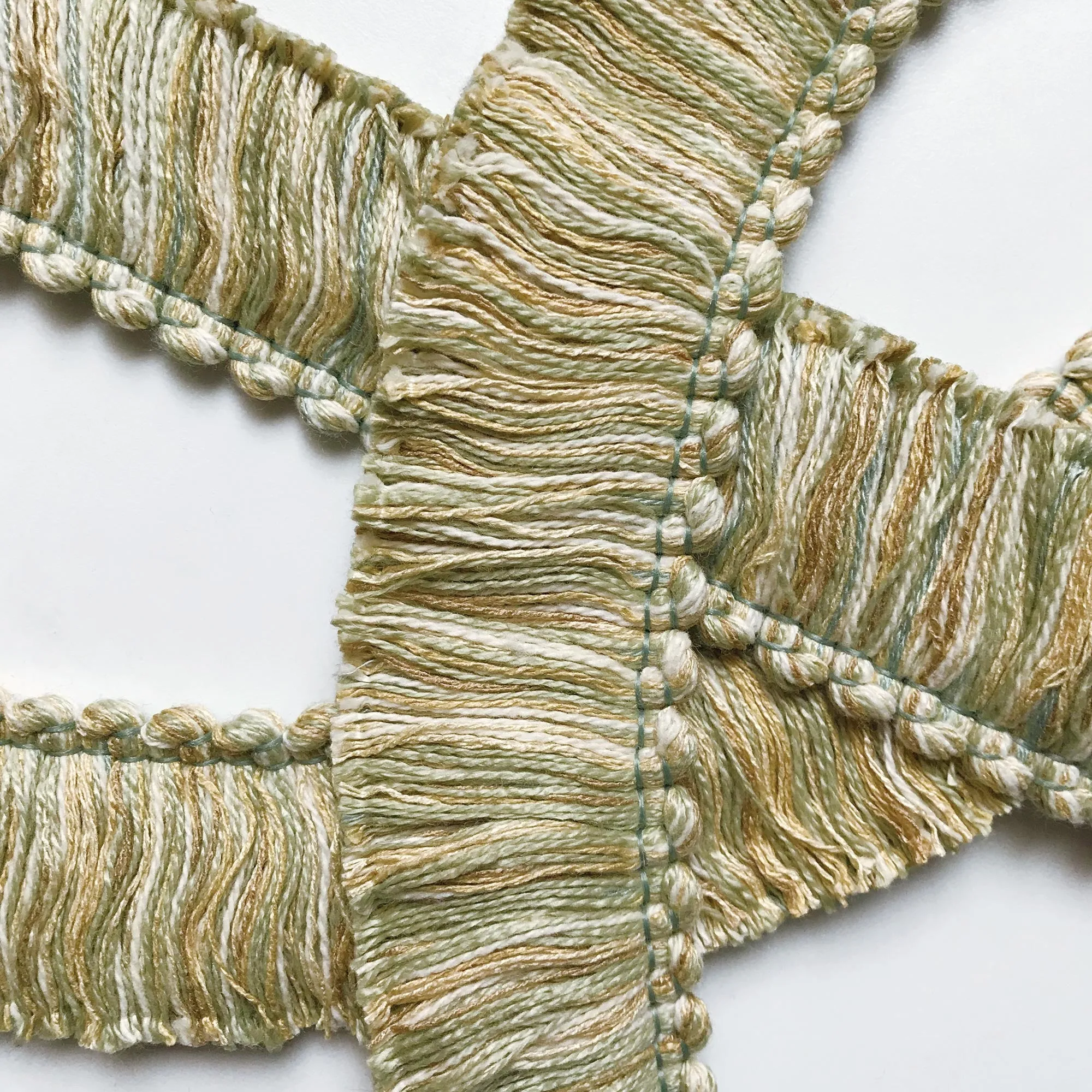 Lime and Light Yellow High Quality Decorative Brush Fringe Trim by the yard