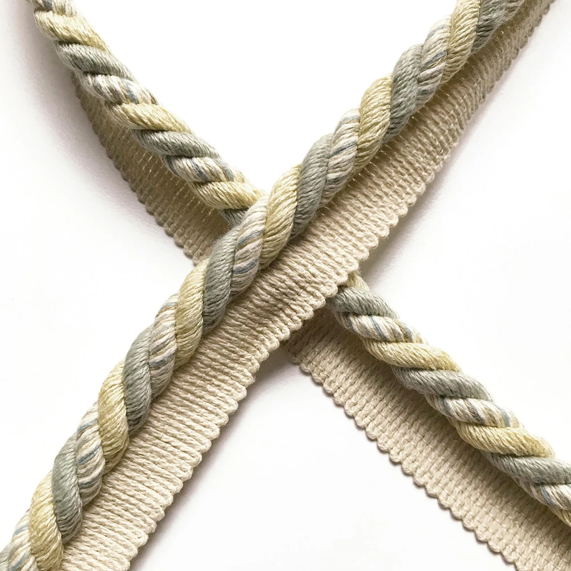 Lime and Wheat High Quality Decorative Lip Cord Trim by the yard