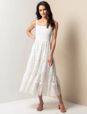 Loretta Petite Shirred Midi Dress
