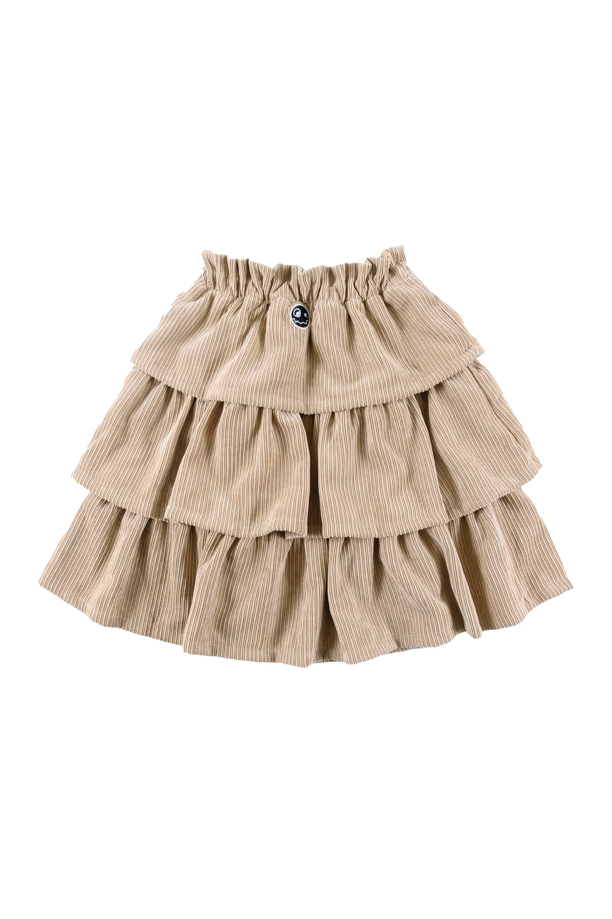LOUD TAN CORDUROY LAYERED SKIRT [FINAL SALE]