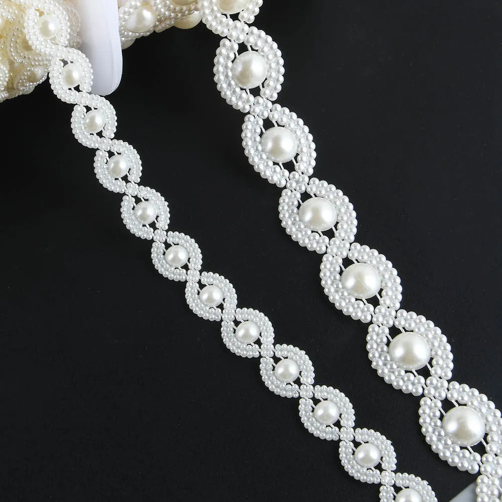 Luxurious Double Cotton Line Pearl Bead Garland for Cake Decoration