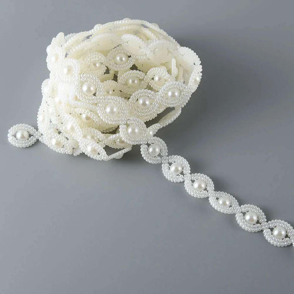 Luxurious Double Cotton Line Pearl Bead Garland for Cake Decoration