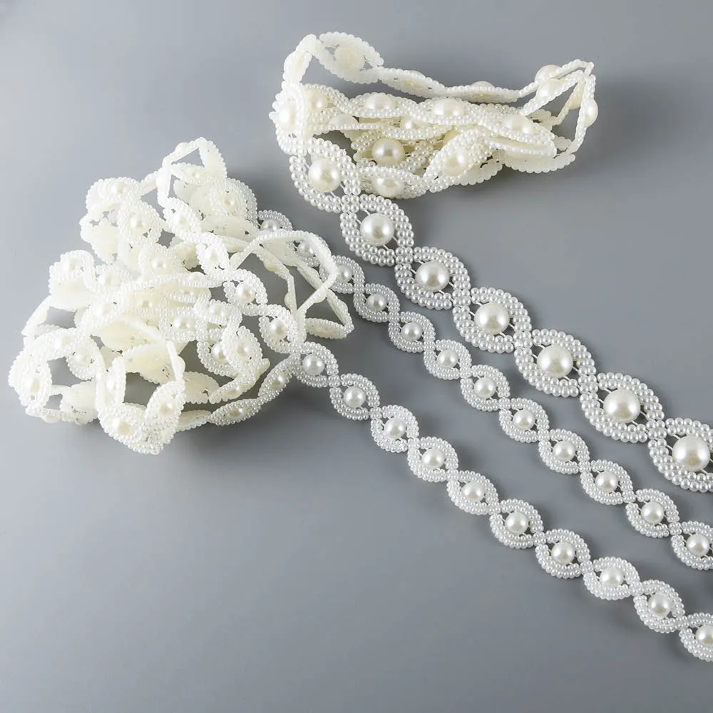 Luxurious Double Cotton Line Pearl Bead Garland for Cake Decoration