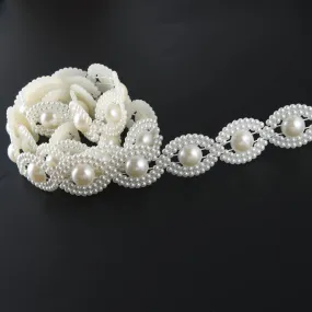 Luxurious Double Cotton Line Pearl Bead Garland for Cake Decoration