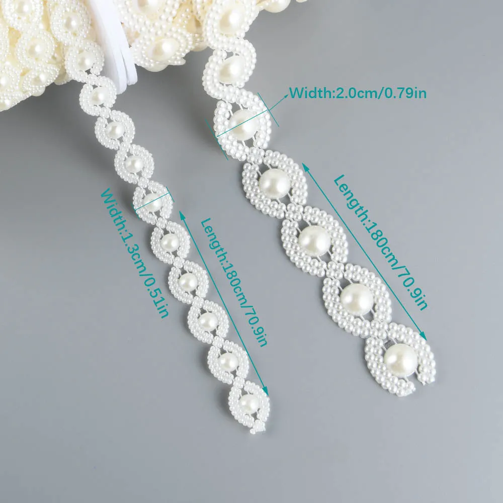 Luxurious Double Cotton Line Pearl Bead Garland for Cake Decoration
