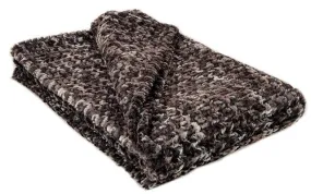 Luxury Faux Fur Throw - in Calico Browns and Creams