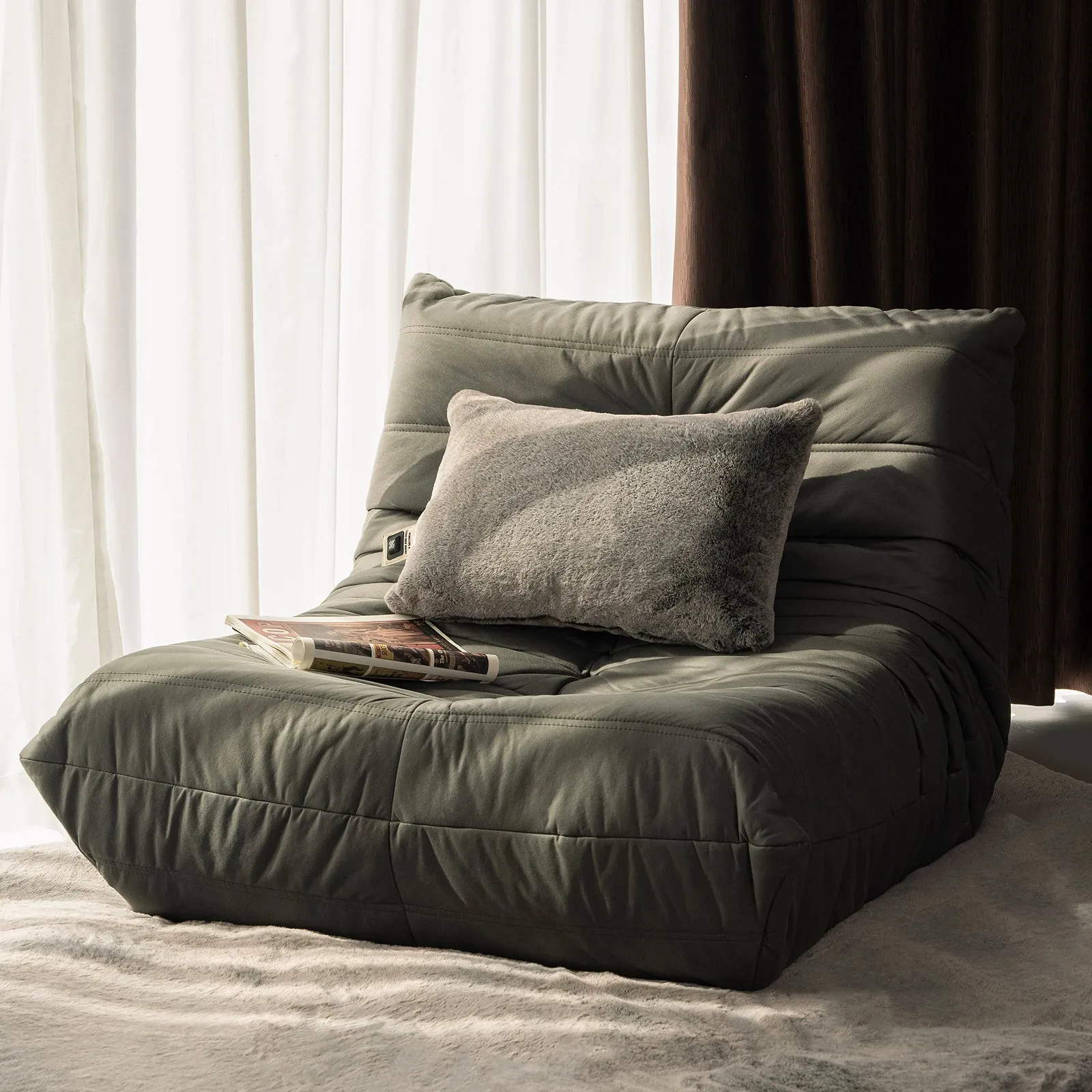 Luxury Faux Fur USB Heated Pillow