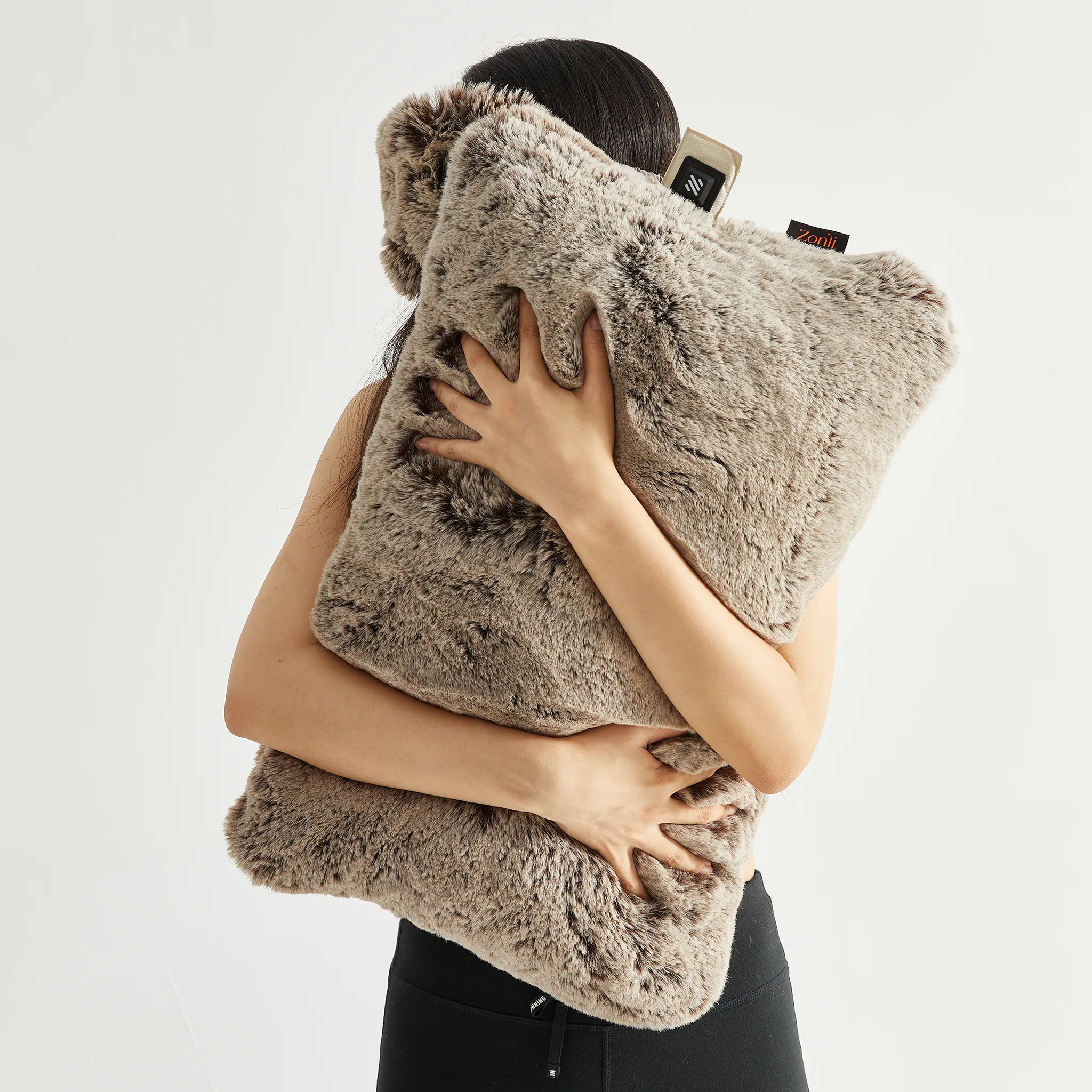 Luxury Faux Fur USB Heated Pillow