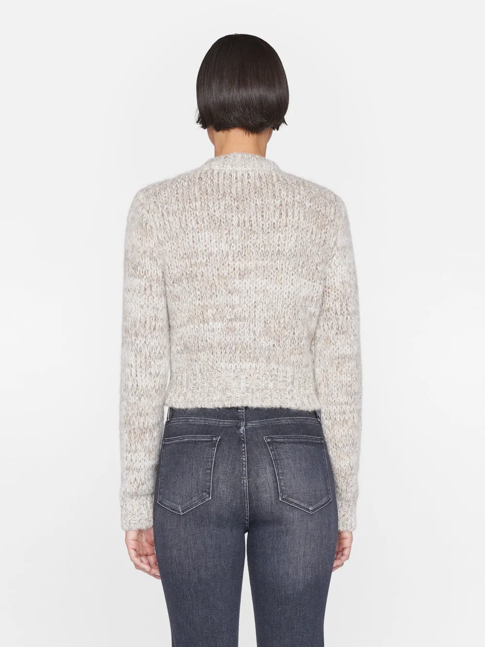 Marl Cardi Sweater -- Oatmeal Heather Multi