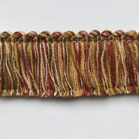 Maroon and Yellow High Quality Decorative Brush Fringe Trim by the yard