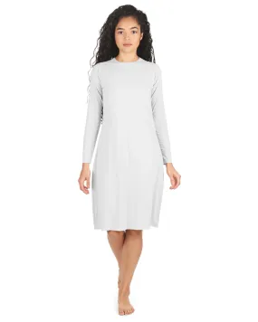 Me Moi White Bonded Long Sleeve Shell Dress 42"