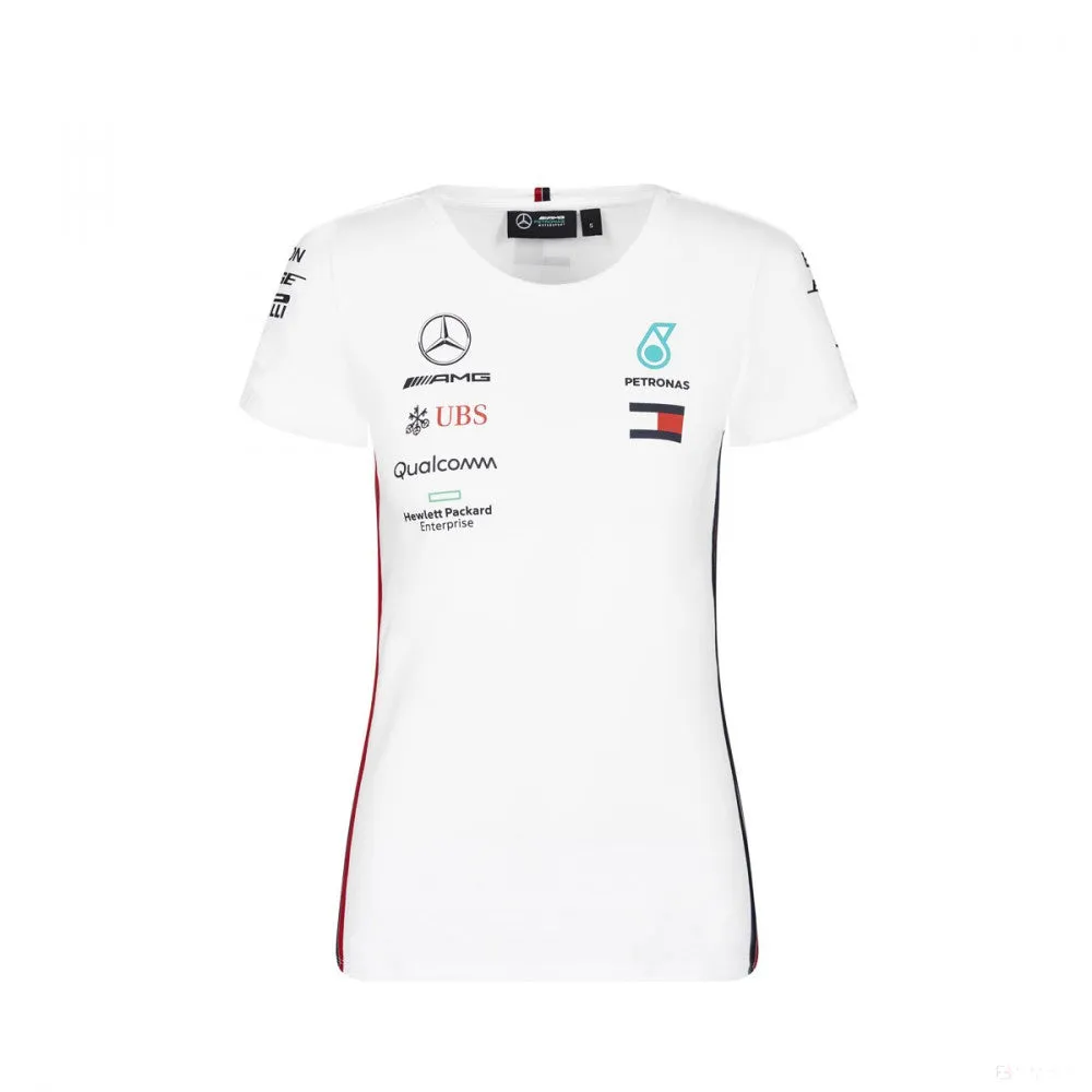 Mercedes Womens T-shirt, Team, White, 2019