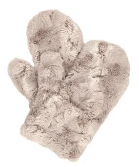 Mittens - Luxury Faux Fur in Café Au Lait