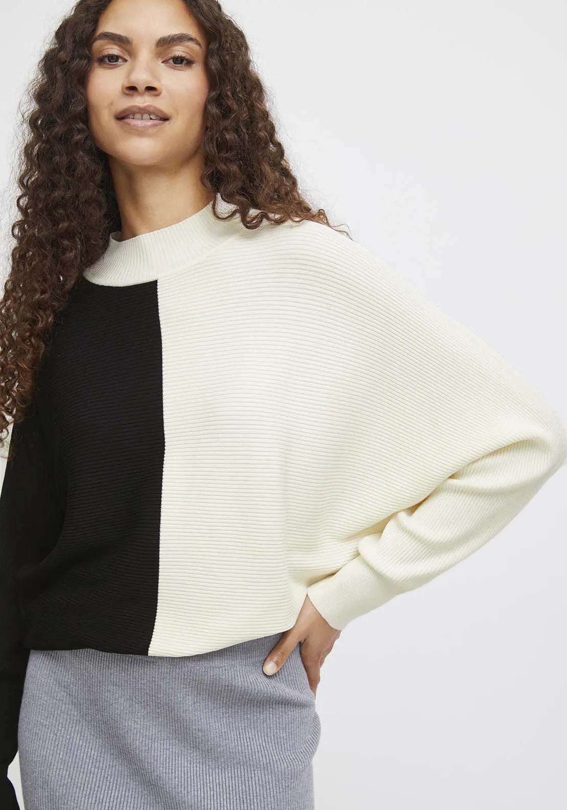 Mmorla Rib Jumper - Birch Mix