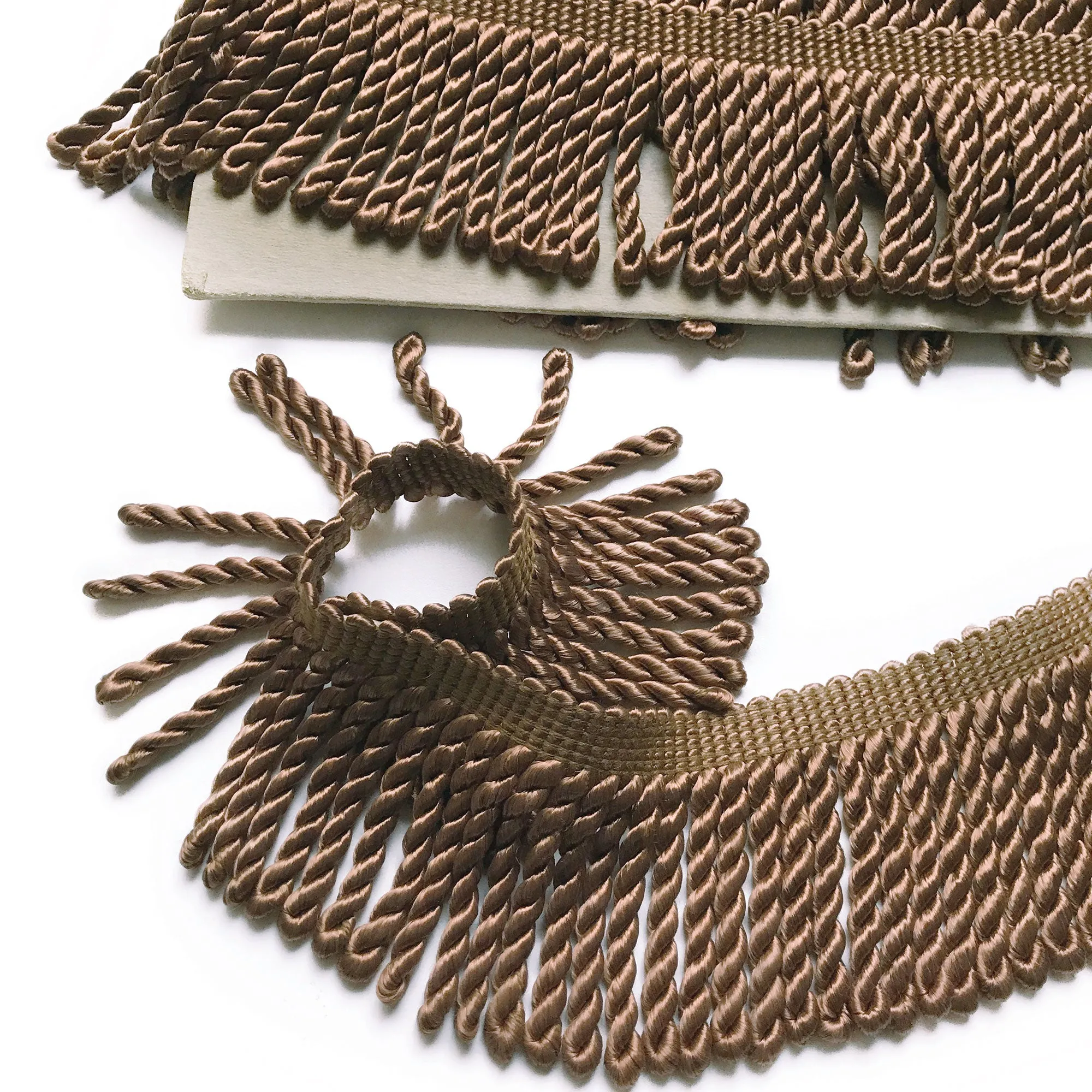 Mocha High Quality Decorative Bullion Fringe Trim by the yard
