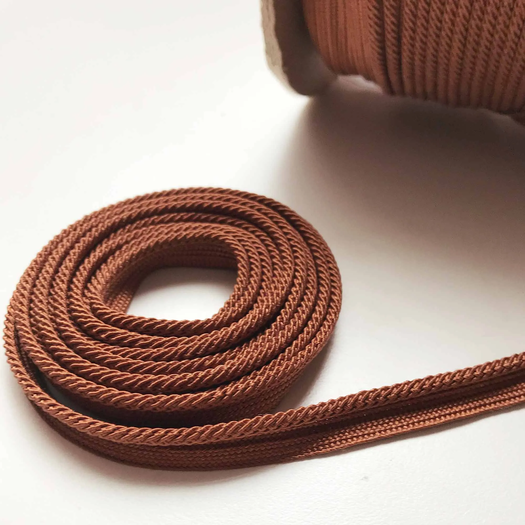 Mocha High Quality Decorative Lip Cord Trim by the yard